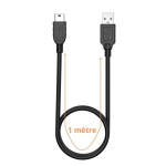 Kaabel Fuji FinePix AV245/AV250/AV255/AV275/AV280/AV285/AV295/AX200 - MINI USB/USB 2.0 must 1 meetrine Phonillico&reg;