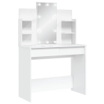LED-valgustusega tualettlaud, valge, 96 x 40 x 142 cm CFE8354657