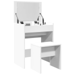 tualettlaud taburetiga, valge, 60x40x113,5 cm CFE3230201
