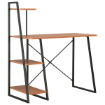 laud riiuliga, must ja pruun, 102 x 50 x 117 cm CFE1214280