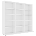 CD-kapp, valge, 100 x 23 x 89,5 cm, tehispuit CFE871245