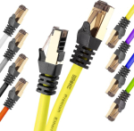 Duronic Cat8 Yw 0.5m ethernet kaabel | 40 gbps v&otilde;rgukaabel | rj45 gigabit lan kaabel cat 8 | patch kaabel 2000mhz s/ftp varjestus | tv voogedastuse ruuter modem l&uuml;liti internetikaabel 10 100 1000 mbit