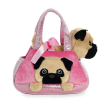 Pehme mops k&auml;ekotis Aurora Fancy Pals, 20 cm