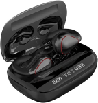 Avatud k&otilde;rvaklappidega juhtmevabad Air Line Bone Sound Bluetooth spordik&otilde;rvaklapid mikrofoniga, luu juhtivusega k&otilde;rvaklapid, avatud k&otilde;rvaklapid k&otilde;rvakonksudega s&ouml;rkimiseks, jooksmiseks, jalgrattas&otilde;iduks (mustad)