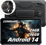Tahvelarvuti Blackview Active 8 Pro 10.36" 2.4K FHD+ 24GB+256GB(SD 1TB) 22000mAh G99 48MP+16MP Android 14 Must + W50 Pro