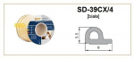Kahekordne tihenduskummi P-profiil valge (2x50m) m
