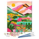 TISHIRON numbrite j&auml;rgi maalimise komplekt, 40 &times; 50 cm, raamita, kaktused.