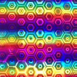 Holograafiline Vin&uuml;&uuml;lkleebis Isekleepuv Dekoratsioon, Colorful Round 9