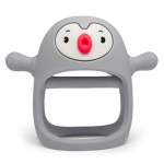 SMILY MIA Silikoonist beebi n&auml;rimisr&otilde;ngas Pingviin Buddy Light Grey