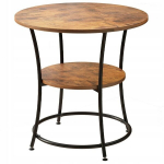 &Uuml;mmargune t&ouml;&ouml;stuslik kohvilaud elutuppa koos riiuliga, pruun loft 55 cm