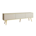 Elutoa m&ouml;&ouml;bel, 3XE LIVING, telerialus: beež, kuldsete jalgadega, 175 &times; 30 &times; 52 cm, 1 tk.