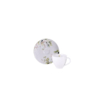 TRAMONTINA MAGNOLIA 100ML PORTSELANIST KOHVITASS JA ALUSTASS, 3 TK.