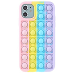 &bdquo;Popit&ldquo; Bubble pehme silikoon (TPU) kaaned - roosa (iPhone 11)