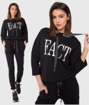 Naiste vabaajakomplekt Fact cotton, must