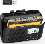 Kaasaskantav kassettm&auml;ngija salvestusv&otilde;imalusega, SD-kaart, 16 GB SD, must