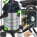 T&ouml;&ouml;stuslik tolmuimeja Wuber WR-VC-2200, 1600 W, 30 l, kuivaks ja m&auml;rjaks imemiseks, HEPA filtriga