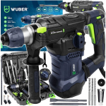 Perforaator Wuber 1500 W, SDS+, 6 J, 3 režiimi, kohvri ja tarvikutega