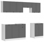 6-osaline k&ouml;&ouml;gim&ouml;&ouml;blikomplekt Black Red White Junona Line, hall/valge