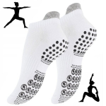 Naiste libisemisvastased sokid joogaks, pilates, 3 paari, valge