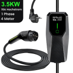 JUNSUN must 4 m 3,5 kW t&uuml;&uuml;p 2 6-16 A &uuml;hefaasiline mobiilne seinakarp Uus EV-CEE laadimiskaabel 230 V-380 V IP65