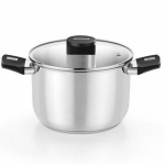 Olla Monix M240226 Roostevaba Teras 18/10 8L Induktsioonip&otilde;hi 26cm Klaaskaanega