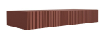 Magamistoa m&ouml;&ouml;bel, 3XE LIVING, seinakinnitusega meigilaud kahe sahtliga, telliskivipunane freesitud esiotsaga, 100 x 40 x 16 cm, 1 tk.