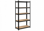 Must tsingitud metallist riiul 5 riiuliga 180x90x40cm, 175kg