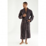 Satiin meeste hommikumantel puuvill-bambus, Homme &Eacute;l&eacute;gant