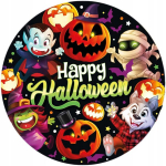 Paberist "happy Halloween" taldrikud koletistega, 23cm, 6 tk.
