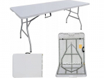 Kokkupandav aiatool‑kohver NELINO, 180 &times; 74 &times; 74 cm, valge, plastikust, 8 inimesele