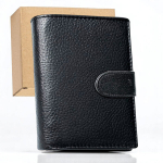 Naturaalnahast rahakott meestele Gest, must
