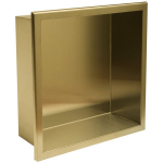 Sisseehitatav vannitoa riiul REA 07, 30x30 cm, Brushed gold