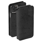 Krusell Birka PhoneWallet Apple iPhone 11 Pro Maxile - must keskkonnas&otilde;bralik korgist klapiga &uuml;mbris