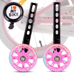 LED-valgustusega reguleeritavad k&uuml;ljerattad laste jalgrattale 12&ndash;20 tolli Jalgratta kell Komplekt