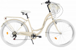 Davi Emma 28&Prime; linnajalgratas, 160&ndash;185 cm, 7 k&auml;iku, kreem/valge