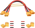 Yunique Green-Clean-Power, XT60 isane&ndash;emane silikoonkaabel, 0.3 m, 14AWG, koos 2 paari XT60 pistikutega, RC Lipo akudele ja FPV droonidele