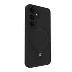 Evelatus Premium Magsafe Soft Touch silikoon&uuml;mbris seisutoega Samsung Galaxy S24 Must