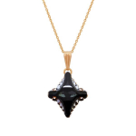 Naiste kaelakee DiamondSky "Crystal Rhombus II (Graphite Lite Chrome)" Swarovski kristallidega, Golden