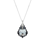 Naiste kaelakee DiamondSky "Baroque V (Silver Night)" Swarovski kristallidega