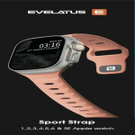 &bdquo;Evelatus Watch 42 / 44 / 45 Sport&ldquo; hele roosa silikoonrihm