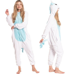 Naiste &uuml;hes t&uuml;kis Kigurumi pidžaama Onesie kost&uuml;&uuml;m &Uuml;kssarvik Sinine 145-155 cm S