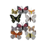 Dekoratiivsed klambriga liblikad, 10 tk.