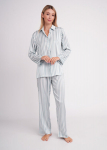 Siidist pidžaama NAP QUEEN 5902/050 Giulia, v&auml;rv white/grayish teal