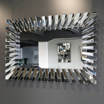 H&otilde;bedane glamour ristk&uuml;likukujuline peegel 80x120 cm M-0554