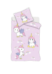 Laste voodipesukomplekt 100x135 "pony Unicorn"