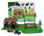 Traktori- ja loomafarm: 72-osaline m&auml;ngukomplekt lastele