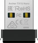 TP-Link Archer TX1U Nano AX300 USB Wi-Fi 6 Nano Adapter, Kaksikband 2,4/5GHz, Kuni 287 Mbps, Windows 11/10/7/Linux, WPA3