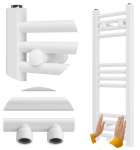 Vannitoa radiaator redelradiaator Granitan Raven 80x30cm Raven