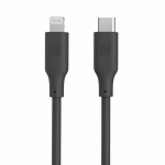 Evelatus USB C - Lightning silikoonkaabel 1.2M (MFI10CL) 60W / 20V3A Must