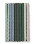 Silikoonist k&otilde;rred Liewood Timoti Green Multi Mix LW14104, 10 tk, puhastusharjaga